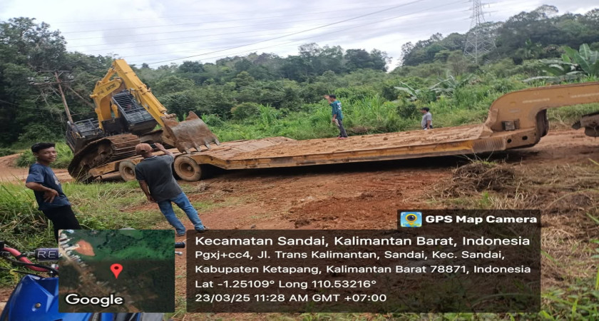 Wujudkan Sarana Unggulan, SMAN 2 Sandai Memulai Penataan Lahan Pembangunan Lapangan Olahraga Multifungsi Berkat Dukungan PT JUS dan Pemdes Sandai Kiri